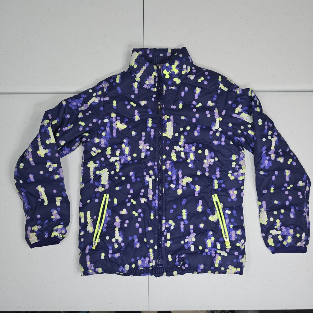 Under Armour Girls Youth M ColdGear Infrared ski Jacket Storm 1 Purple Puffer